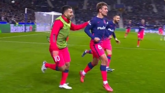 گل اول اتلتیکو مادرید به پورتو (گریزمان)