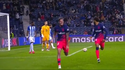 گل سوم اتلتیکو مادرید به پورتو (رودریگو)