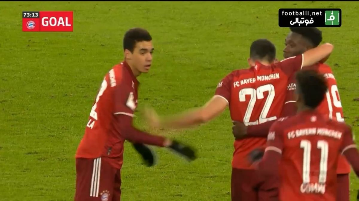 گل دوم بایرن مونیخ به ماینتس (جمال موسیالا)