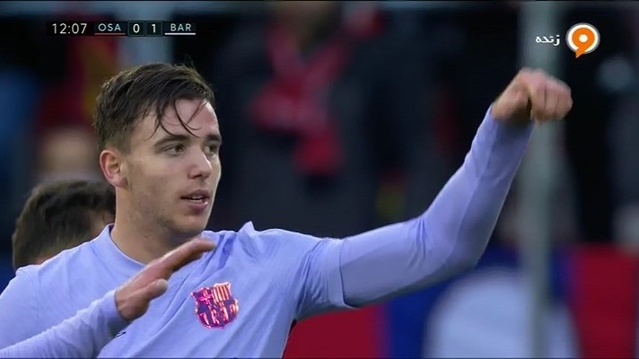 گل اول بارسلونا به اوساسونا (نیکو)
