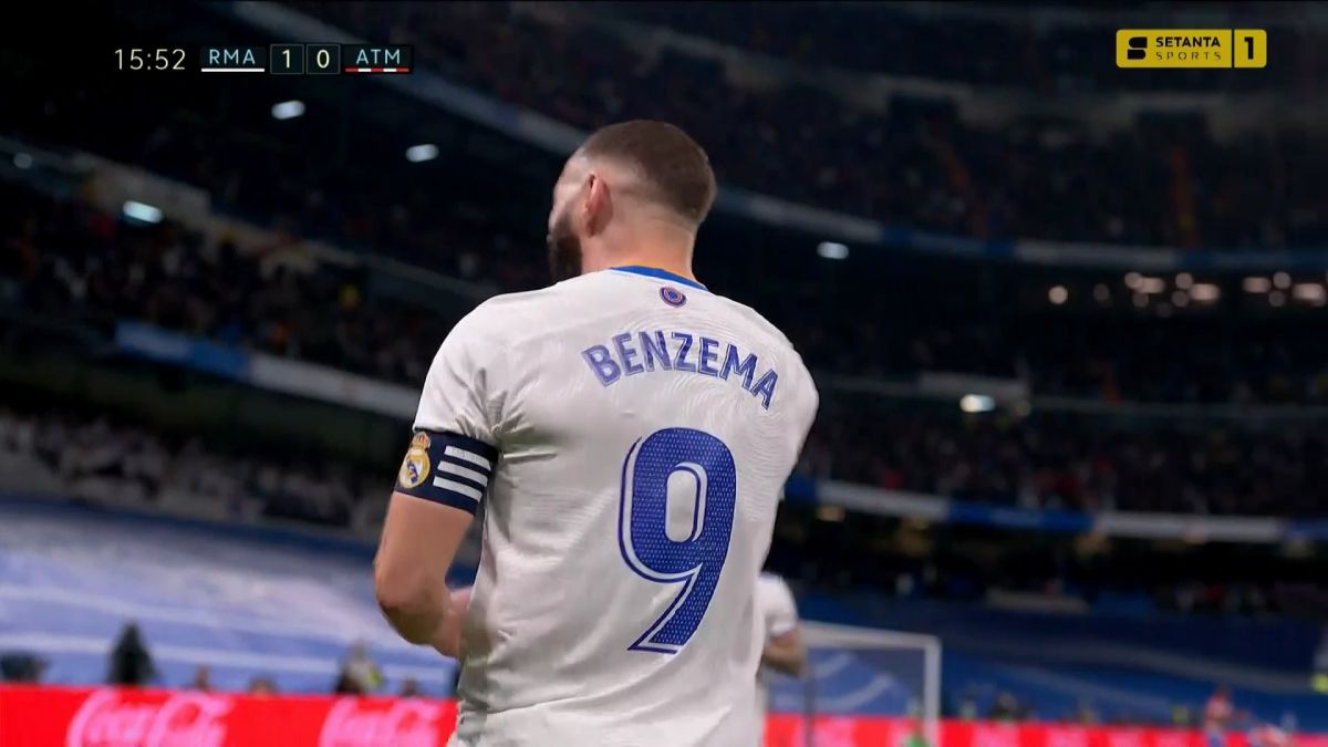 گل اول رئال مادرید به اتلتیکومادرید (کریم بنزما)