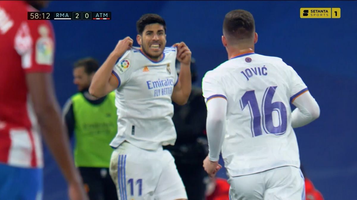 گل دوم رئال مادرید به اتلتیکومادرید (مارکو آسنسیو)
