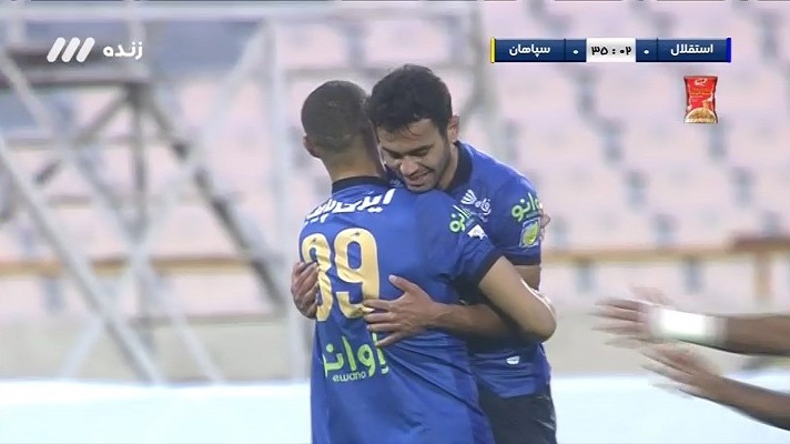 گل اول استقلال به سپاهان (جعفر سلمانی)