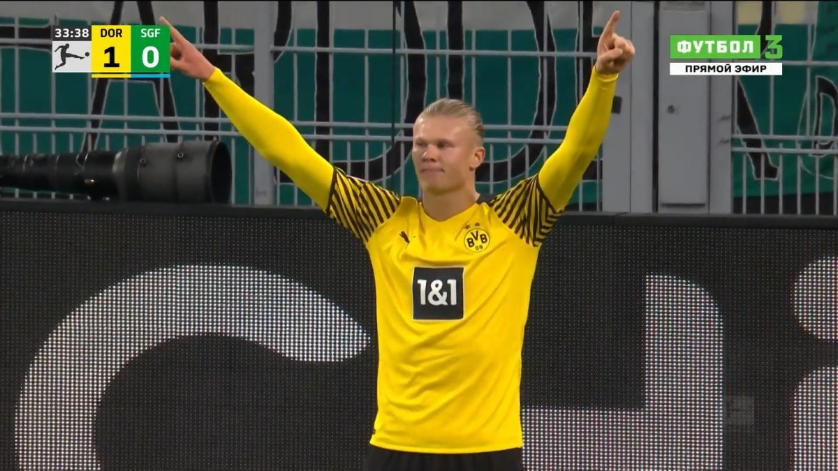 گل اول دورتموند به گروتر فورث (ارلینگ هالند)