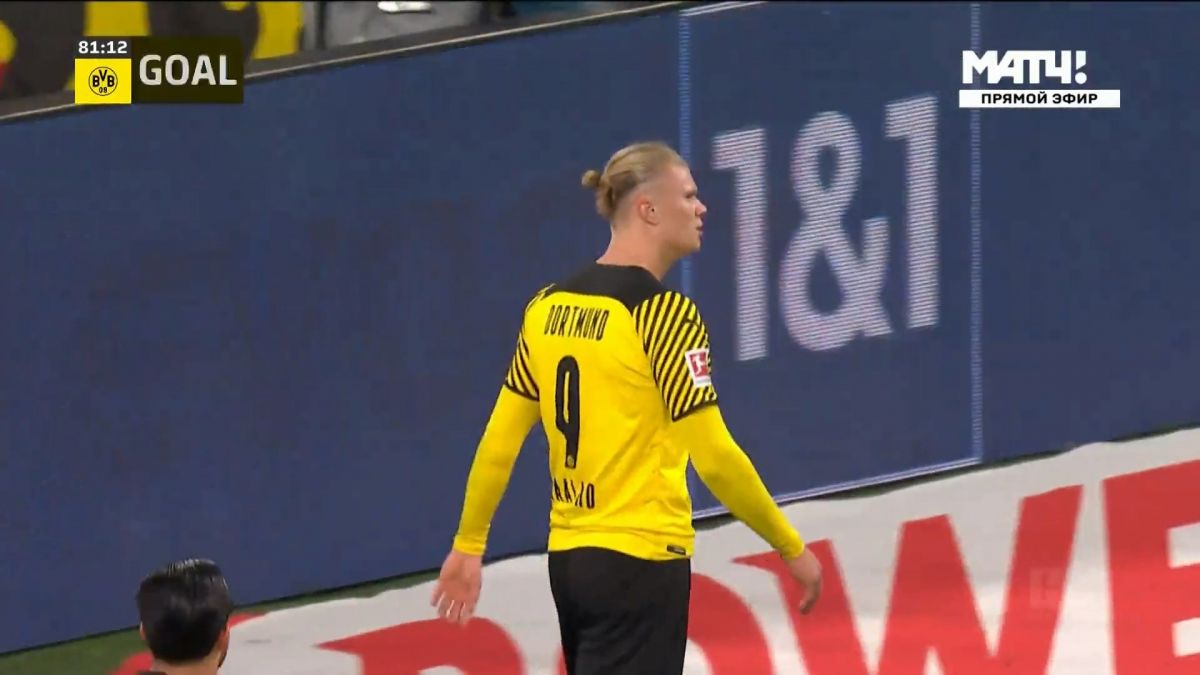 گل دوم دورتموند به گروتر فورث (دبل ارلینگ هالند)