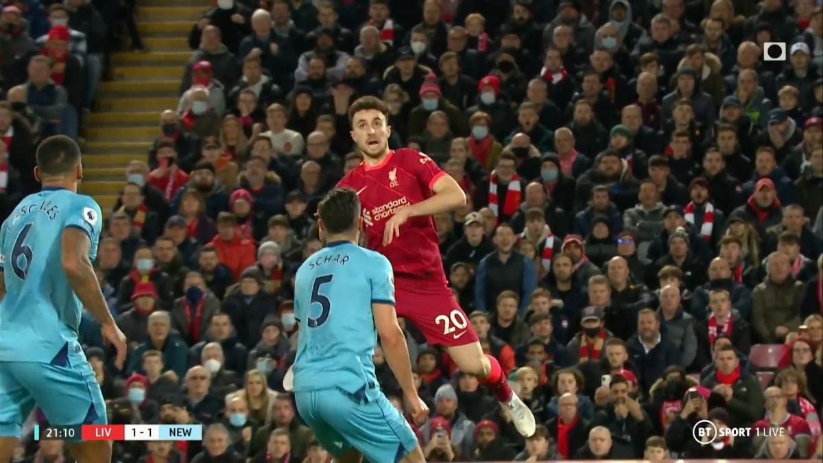 گل اول لیورپول به نیوکاسل یونایتد (دیوگو ژوتا)