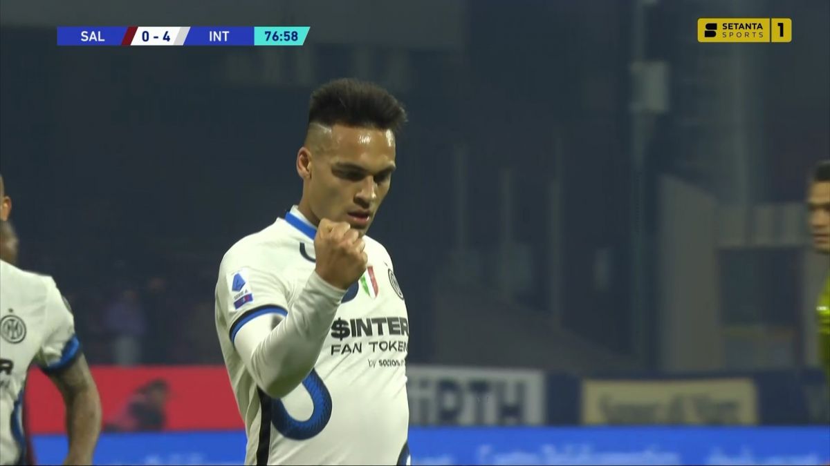 گل چهارم اینتر به سالرنیتانا (لائوتارو مارتینز)