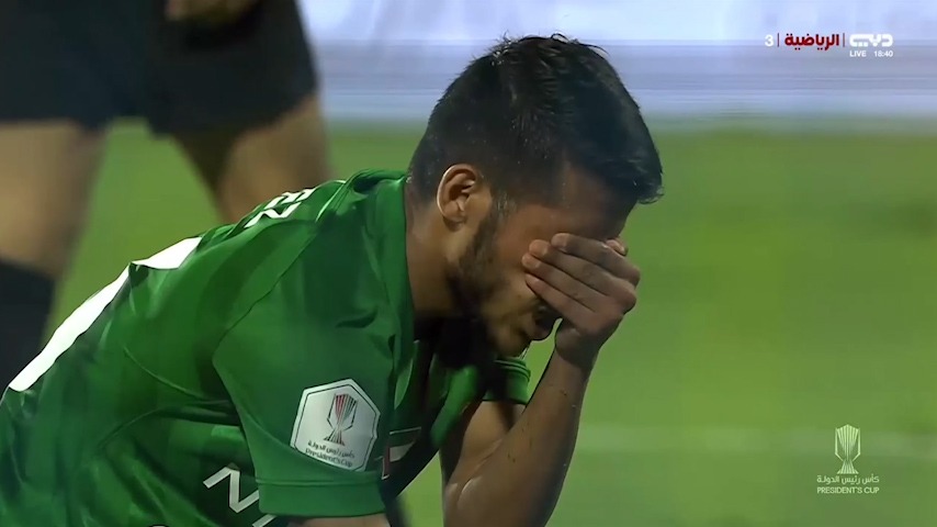 موقعیت تک به تکی که مهدی قایدی مقابل الظفره از دست داد