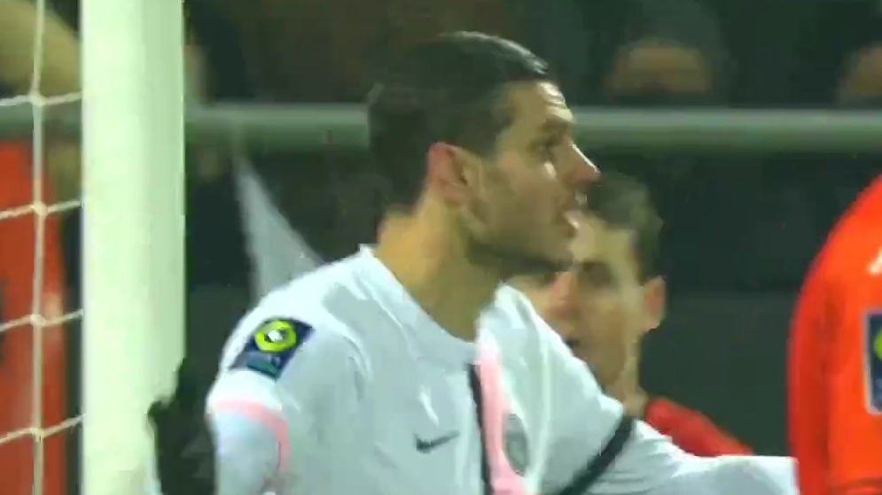 گل اول پاری سن ژرمن به لوریان (ایکاردی دقیقه 91)