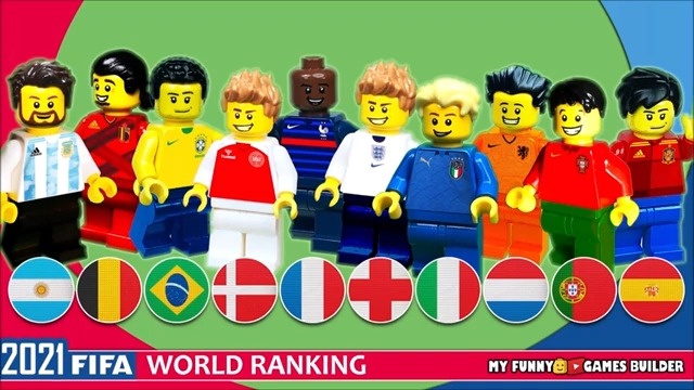 شبیه سازی رنکینک تیم های ملی با عروسک لگو