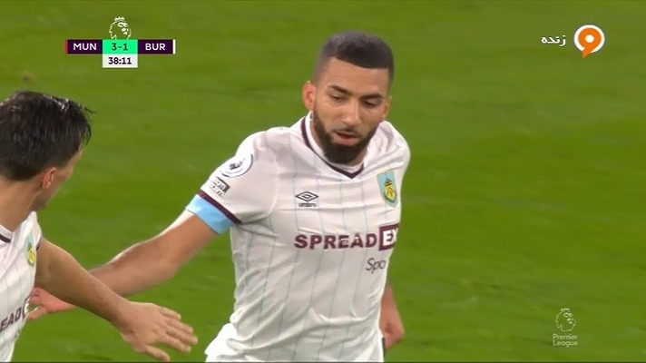 گل اول برنلی به منچستریونایتد (آرون لنون)