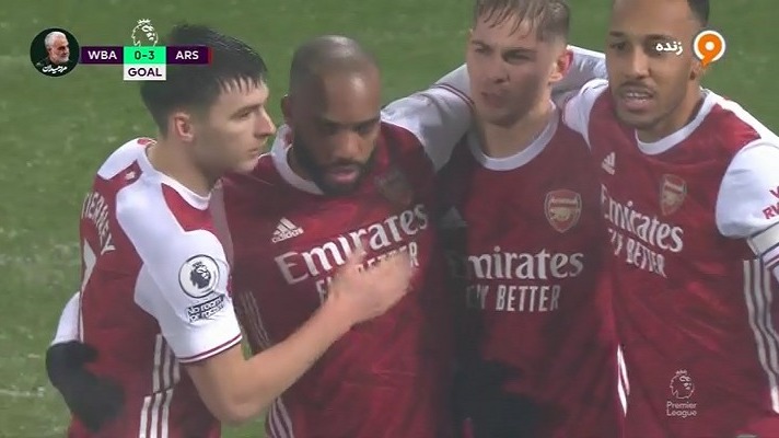 گل سوم آرسنال به وست برومویچ (لاکازت)