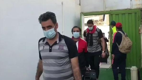 ورود بازیکنان نساجی و ماشین سازی به ورزشگاه وطنی