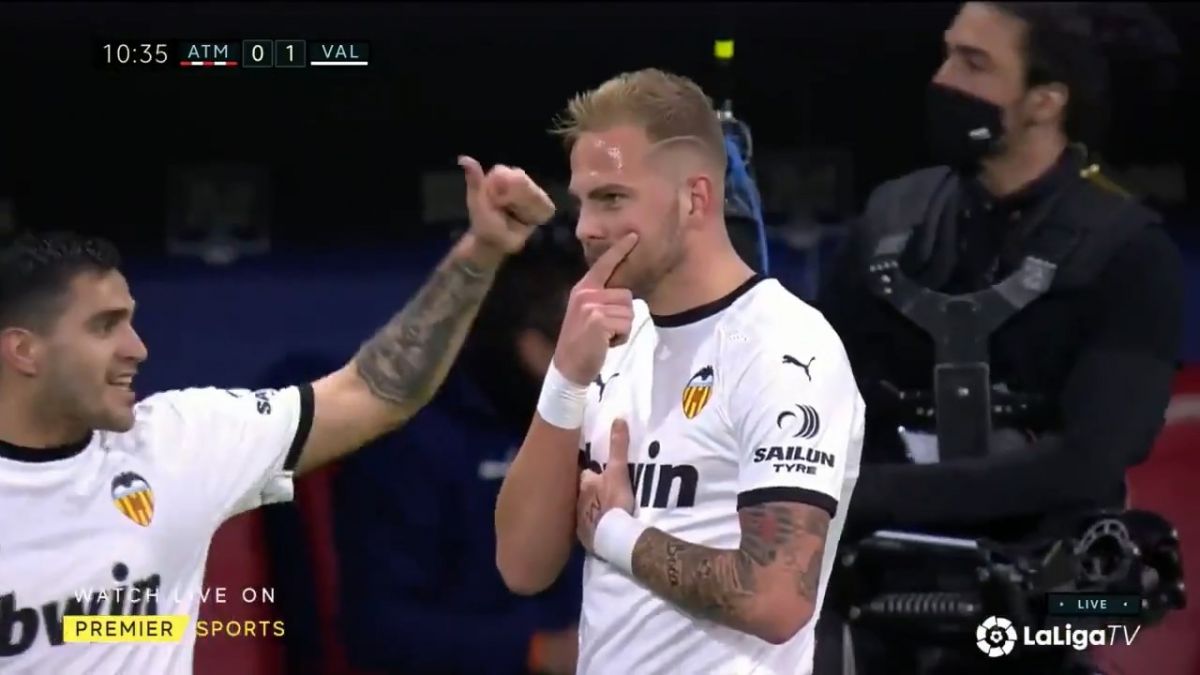 گل اول والنسیا به اتلتیکو مادرید (سوپرگل راسیچ)