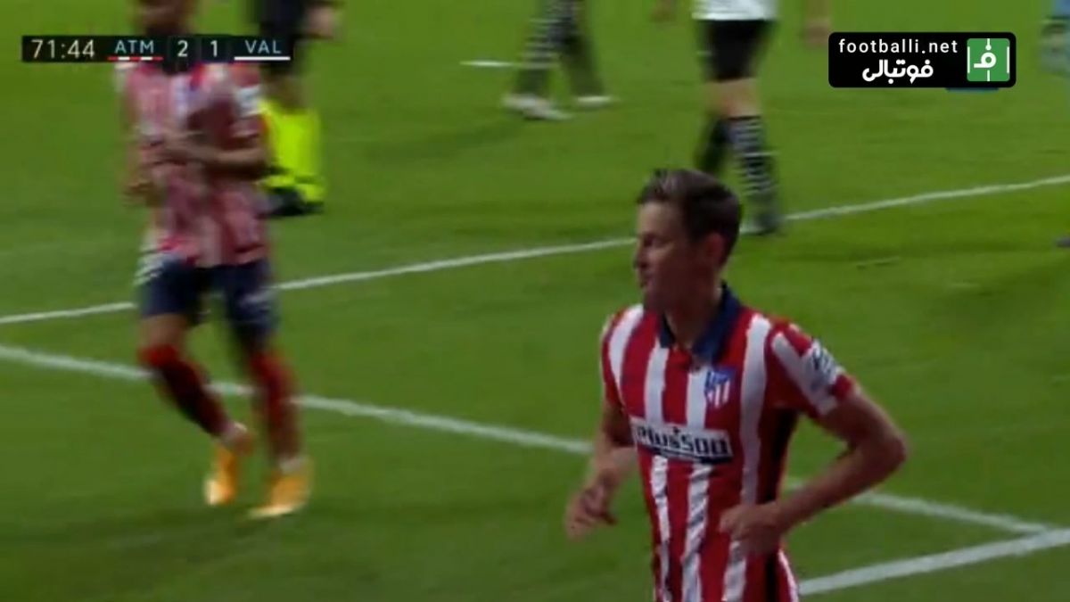 گل سوم اتلتیکو مادرید به والنسیا (کوره آ)