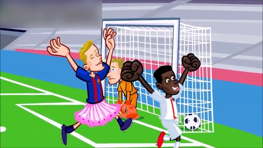 انیمیشن طنز بازی بارسلونا 1-4 پاری سن ژرمن