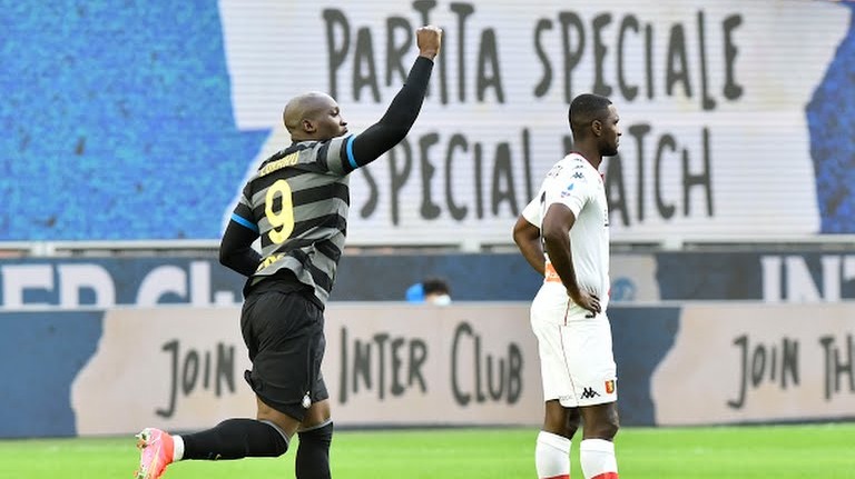 گل اول اینتر به جنوا (لوکاکو)