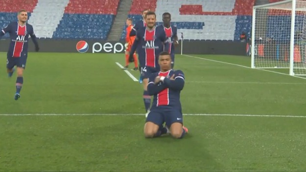 گل اول پاری سن ژرمن به بارسلونا (امباپه)