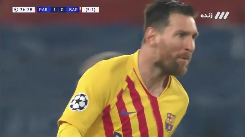 گل اول بارسلونا به پاری سن ژرمن (سوپرگل مسی)