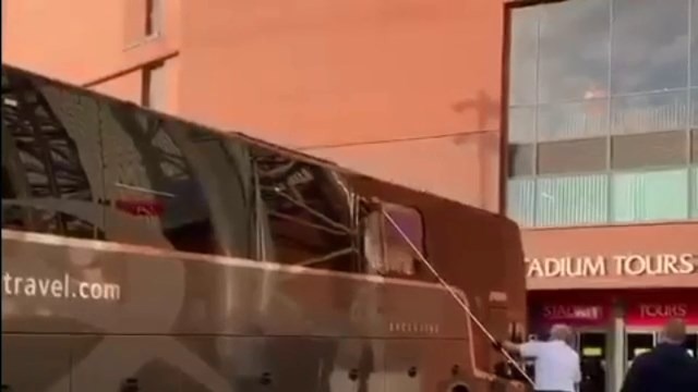 حمله به اتوبوس رئال مادرید توسط هواداران لیورپول
