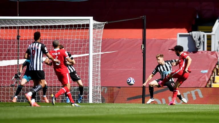 گل اول لیورپول به نیوکاسل (محمد صلاح)