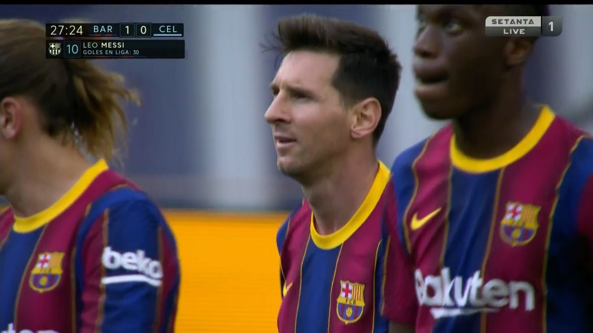 گل اول بارسلونا به سلتاویگو (لیونل مسی)