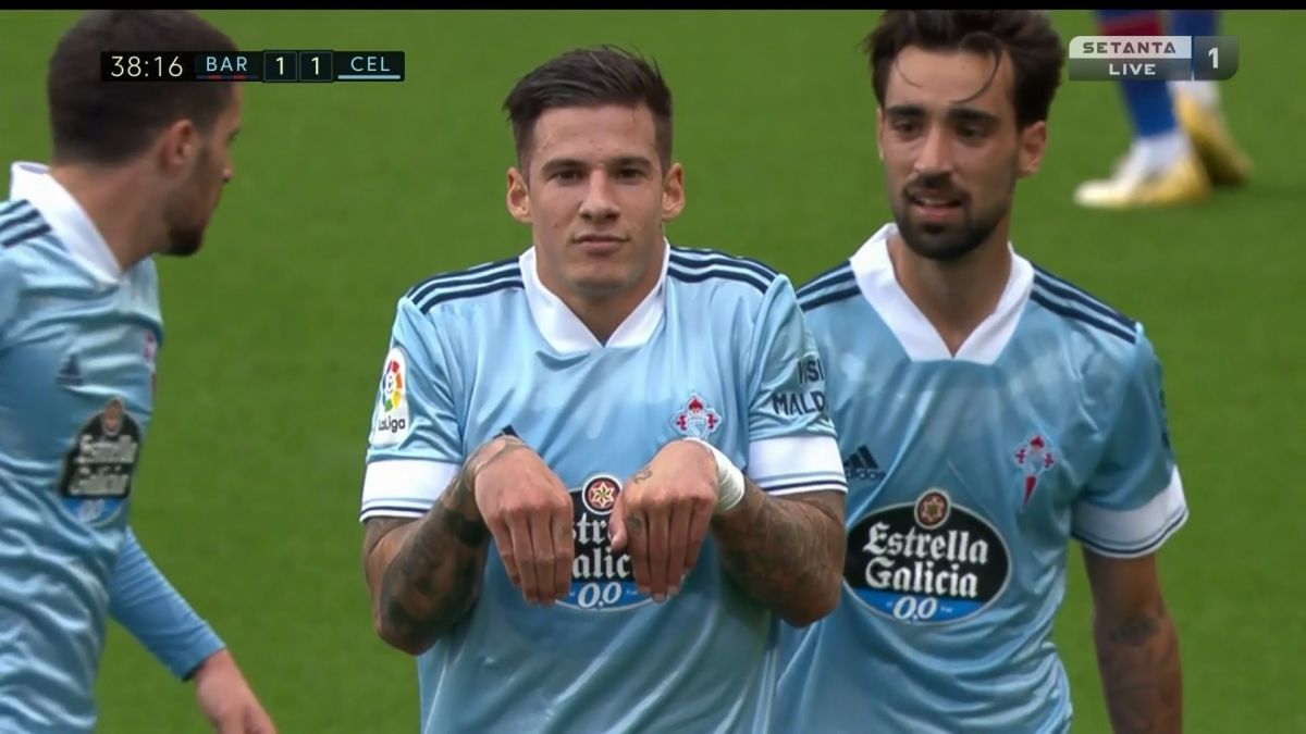 گل اول سلتاویگو به بارسلونا (سانتی مینا)