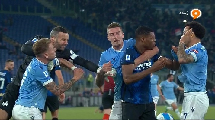 گل دوم لاتزیو به اینتر و درگیری های بعد از گل (اندرسون)