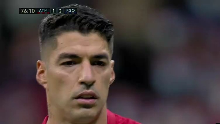 گل دوم اتلتیکو مادرید به سوسیداد (دبل سوارز)