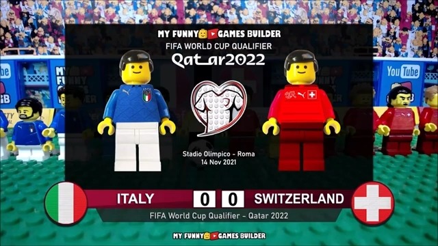 شبیه سازی بازی ایتالیا 1-1 سوئیس با عروسک لگو