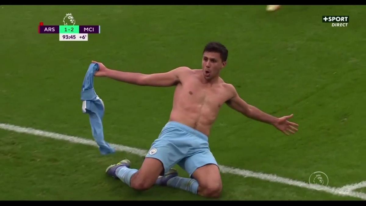 گل دوم منچسترسیتی به آرسنال (رودریگو هرناندز در دقیقه 93)