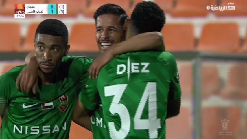 گل اول شباب الاهلی به عجمان (مهدی قایدی)