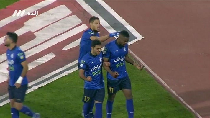 گل دوم استقلال به مس رفسنجان (دبل کوین یامگا - پنالتی)