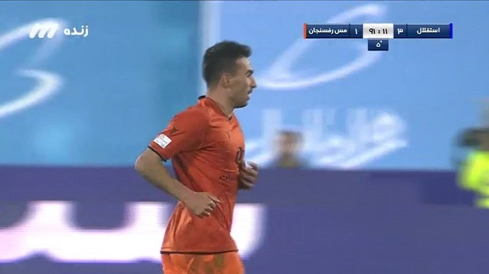 گل دوم مس رفسنجان به استقلال (محمدرضا سلیمانی)