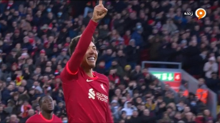 گل سوم لیورپول به شروزبری (روبرتو فیرمینو)