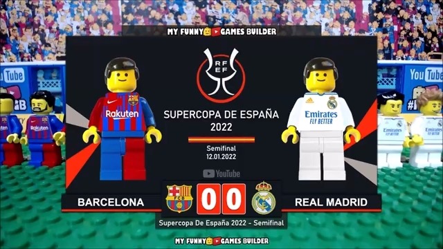 شبیه سازی بازی رئال مادرید 3-2 بارسلونا با عروسک لگو