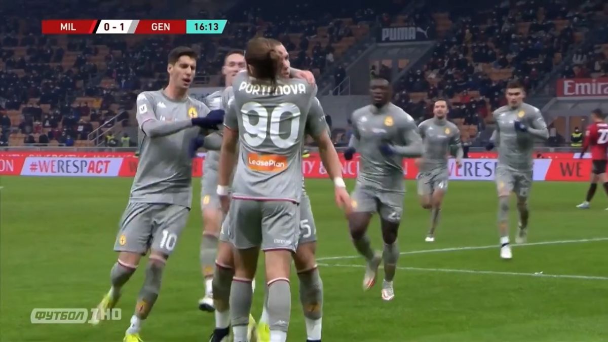 گل اول جنووا به میلان (استیگارد)