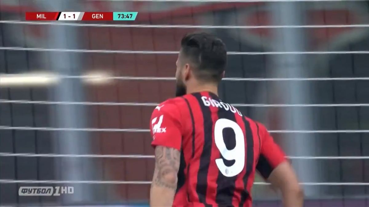 گل اول میلان به جنووا (اولیویه ژیرو)