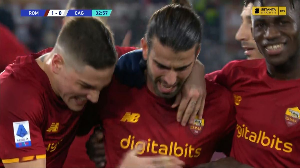 گل اول رم به کالیاری (اولیویرا - پنالتی)