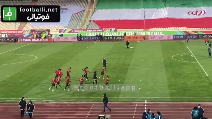 اختصاصی/ گرم کردن بازیکنان ایران و امارات پیش از بازی