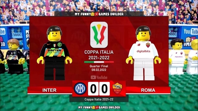 شبیه سازی بازی اینتر 2-0 رم با عروسک لگو