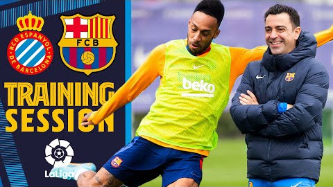 آخرین تمرین بارسلونا برای بازی مقابل اسپانیول