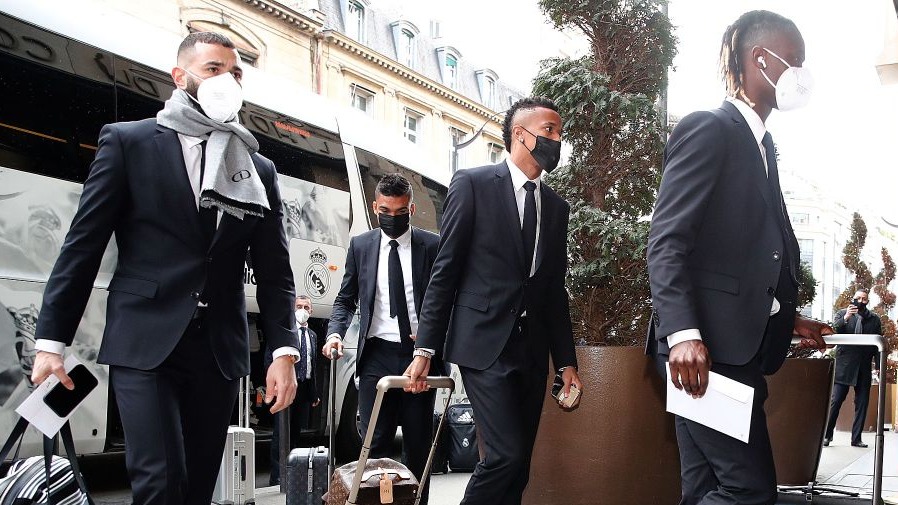 سفر بازیکنان رئال مادرید به پاریس