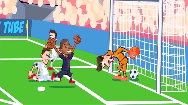 انیمیشن طنز بازی پاری سن ژرمن 1-0 رئال مادرید