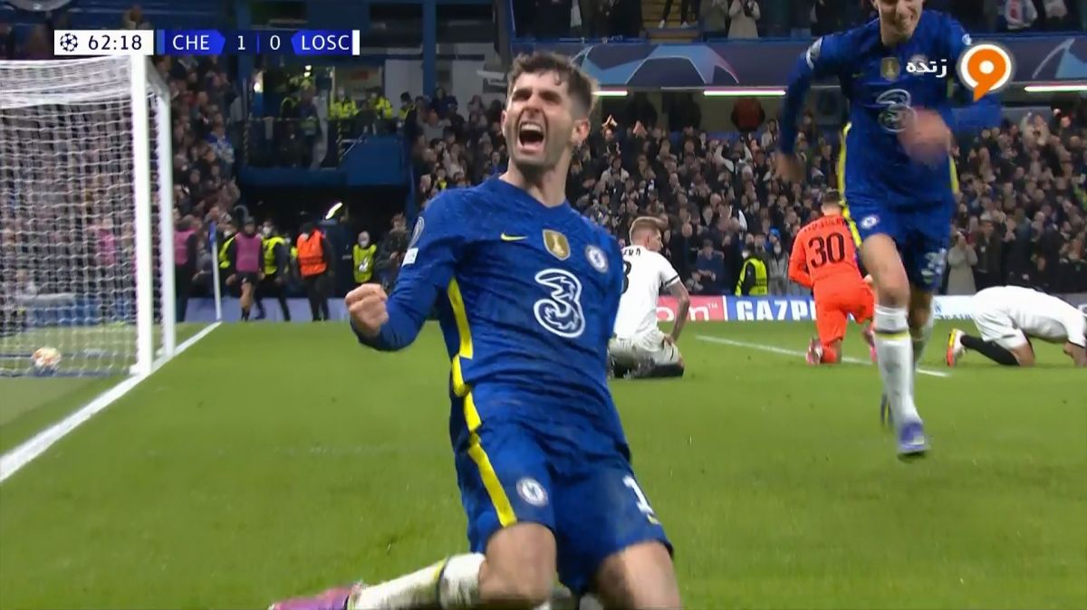 گل دوم چلسی به لیل (کریستین پولیشیچ)