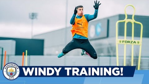 تمرین منچسترسیتی برای تقابل با اورتون