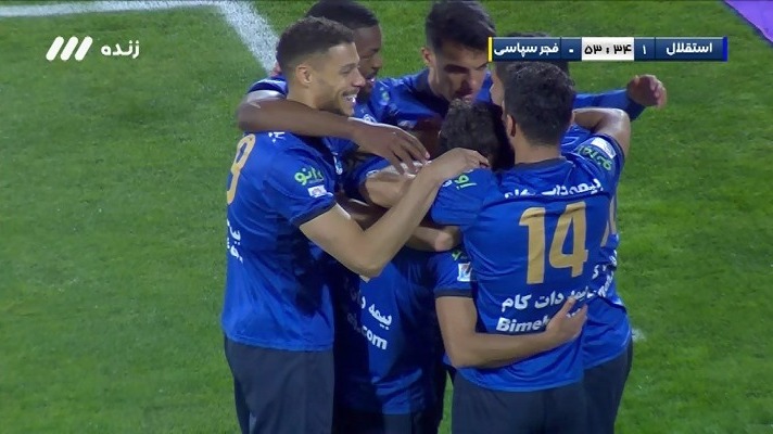 گل اول استقلال به فجر سپاسی (جعفر سلمانی)