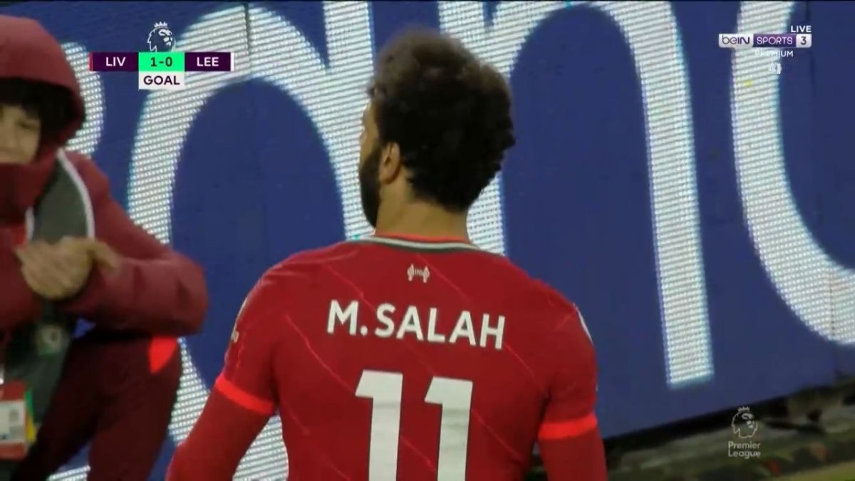 گل اول لیورپول به لیدزیونایتد (محمد صلاح - پنالتی)