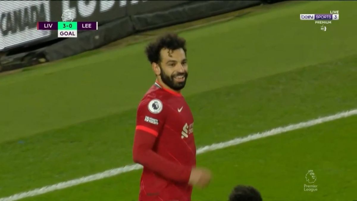 گل سوم لیورپول به لیدزیونایتد (دبل محمد صلاح - پنالتی)