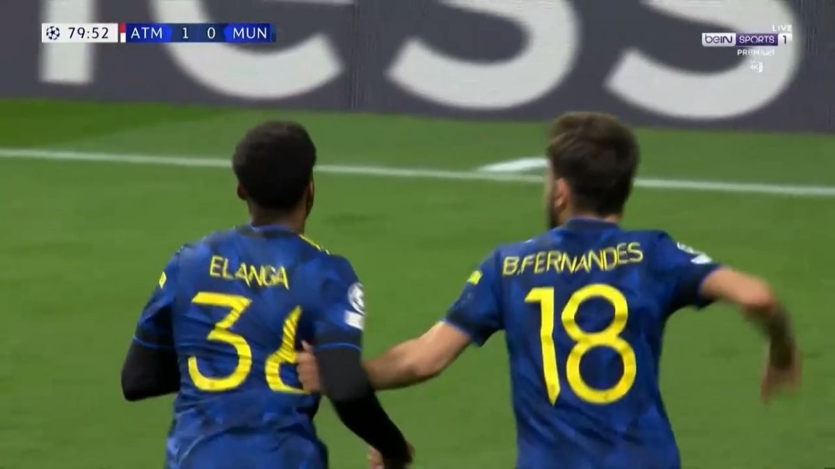 گل اول منچستریونایتد به اتلتیکومادرید (الانگا)